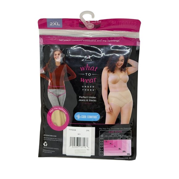 NWT Maidenform Flexees 2XL Brief Nude Light Control Smoothing Panty Comfort Fit - Picture 4 of 4